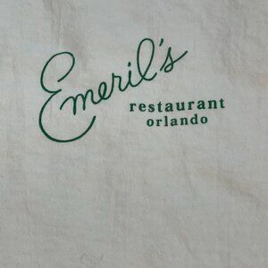 Emeril's Orlando Shirt XXL Souvenir White with green writing
